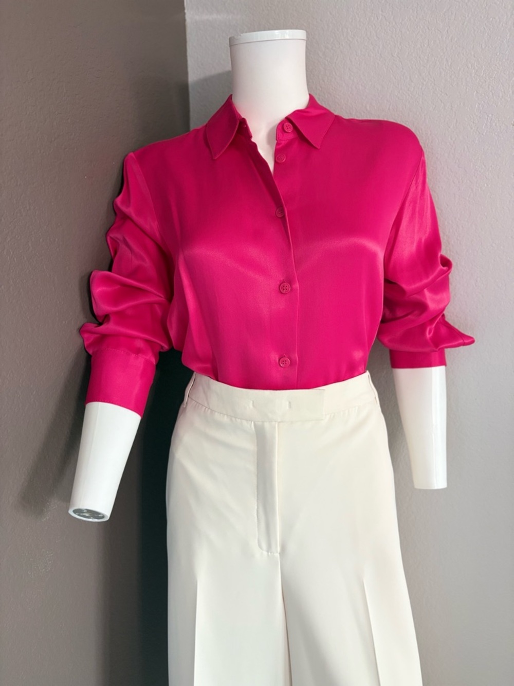 Zara Hot Pink Button-Down Shirt
